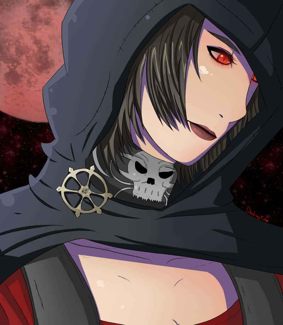 Skyrim Serana, red eyes, skull pendant, SD Phone Wallpaper