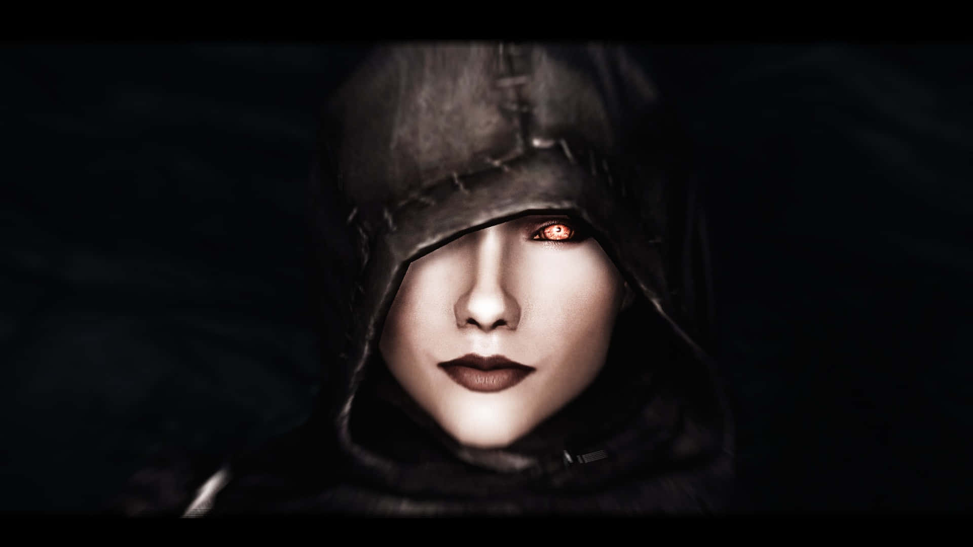 Skyrim, Serana, glowing red eyes, Full HD Desktop Wallpaper