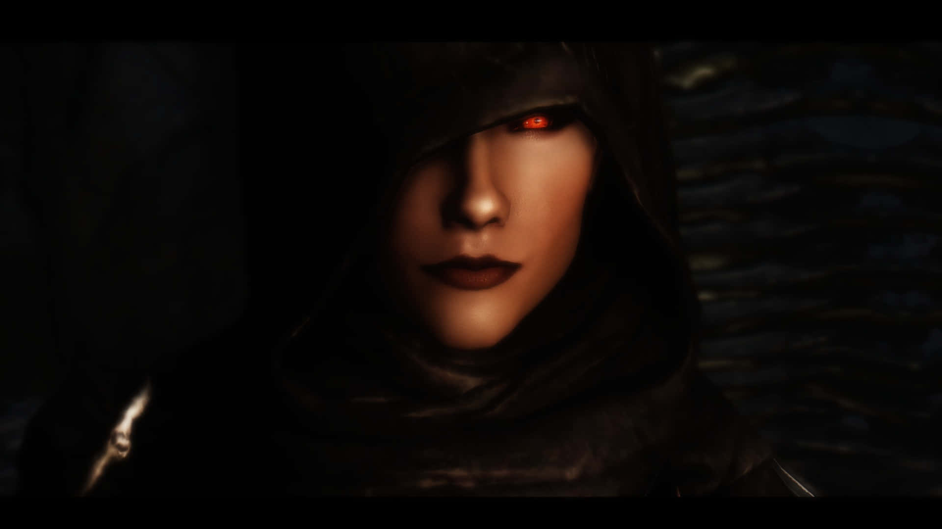 Skyrim, Serana, glowing red eyes, Full HD Desktop Wallpaper