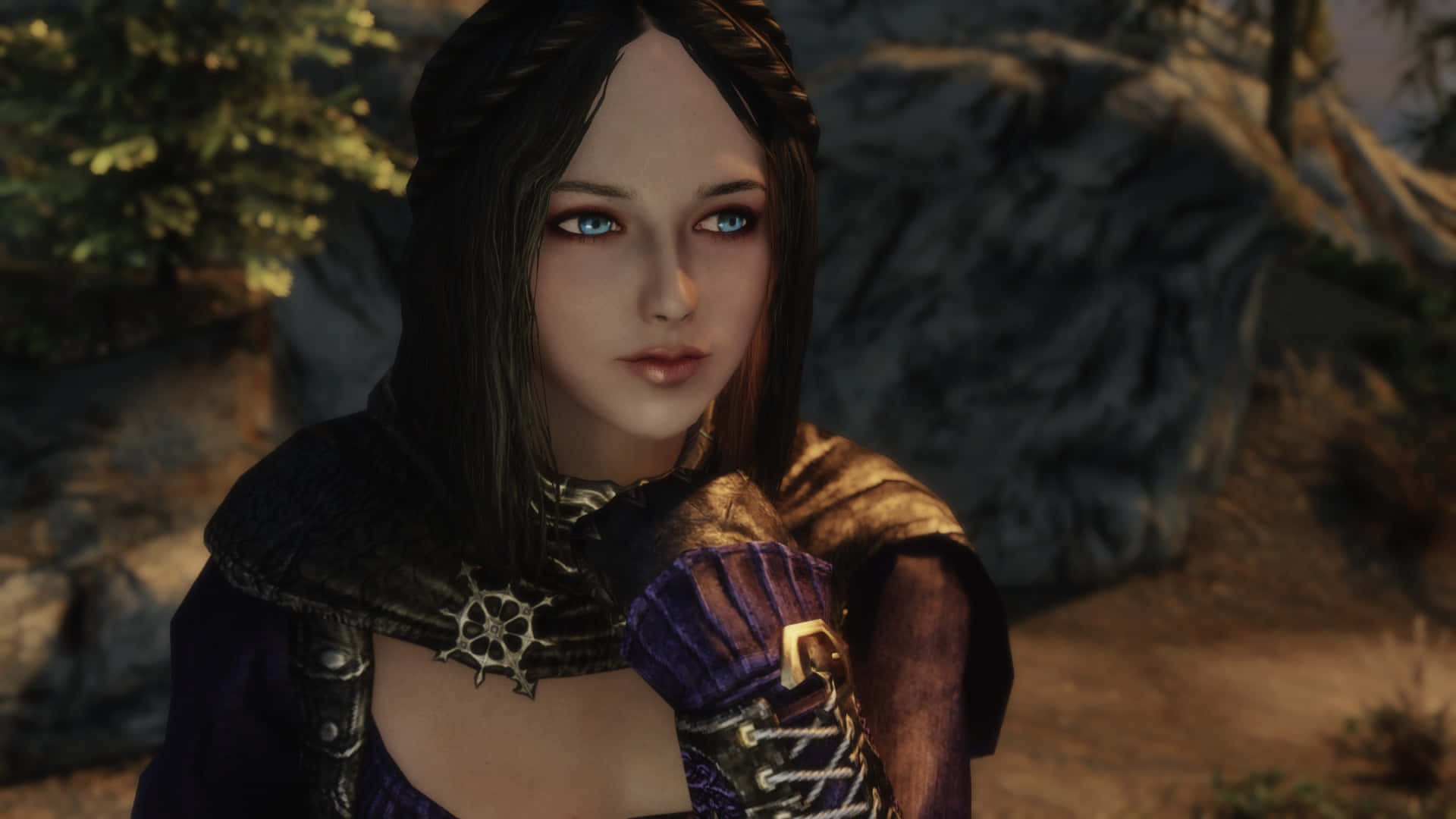 Skyrim, Serana, blue eyes, Full HD Desktop Wallpaper