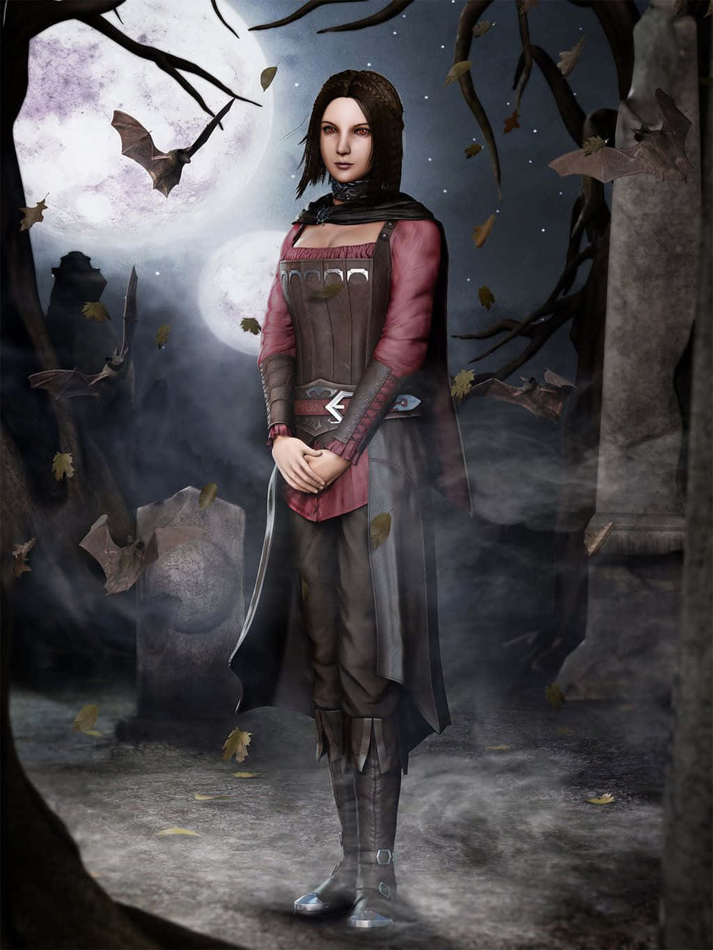 Skyrim Serana, Serana, medieval armor, HD Phone Wallpaper