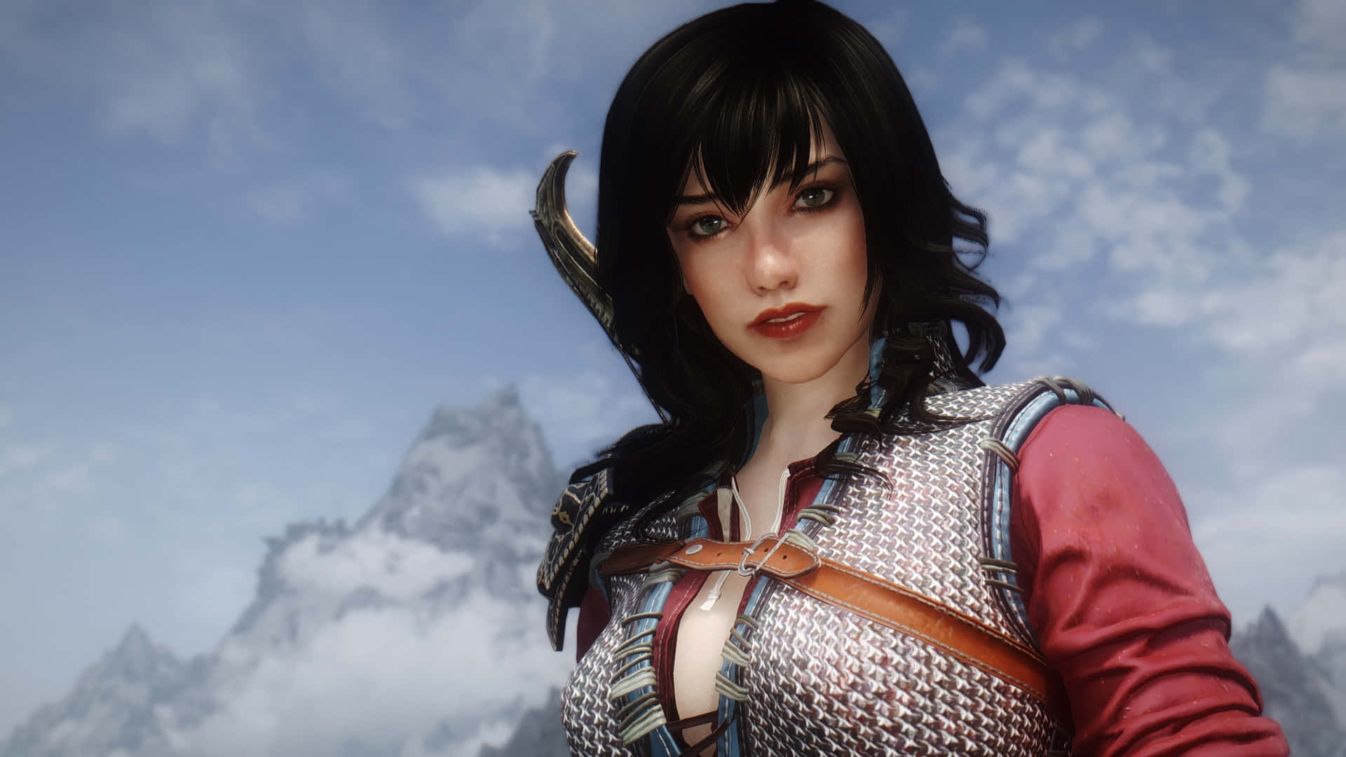 Serana, Skyrim, dark hair, Full HD Desktop Wallpaper