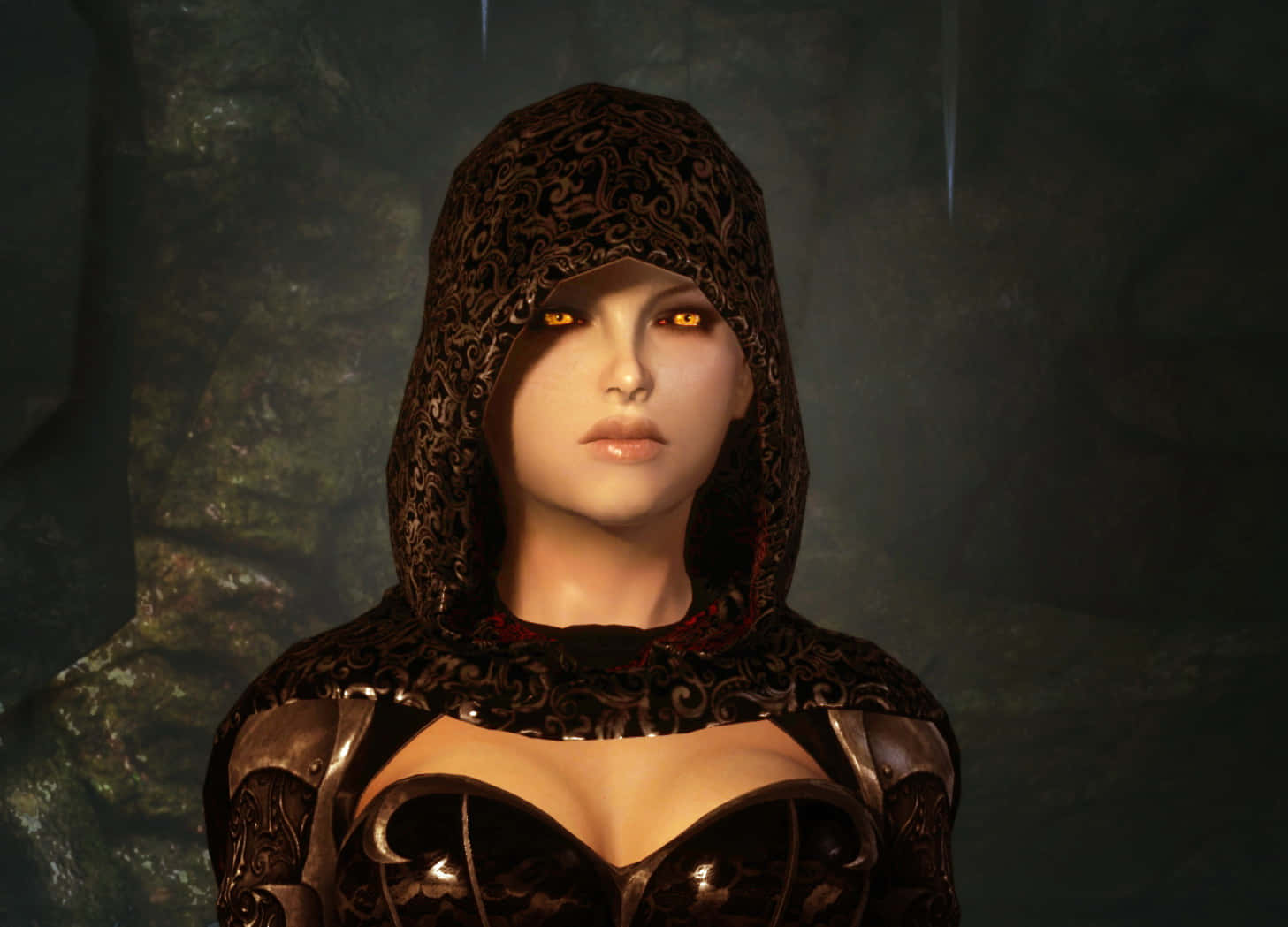 Serana, Skyrim, hooded female warrior, HD Desktop Wallpaper