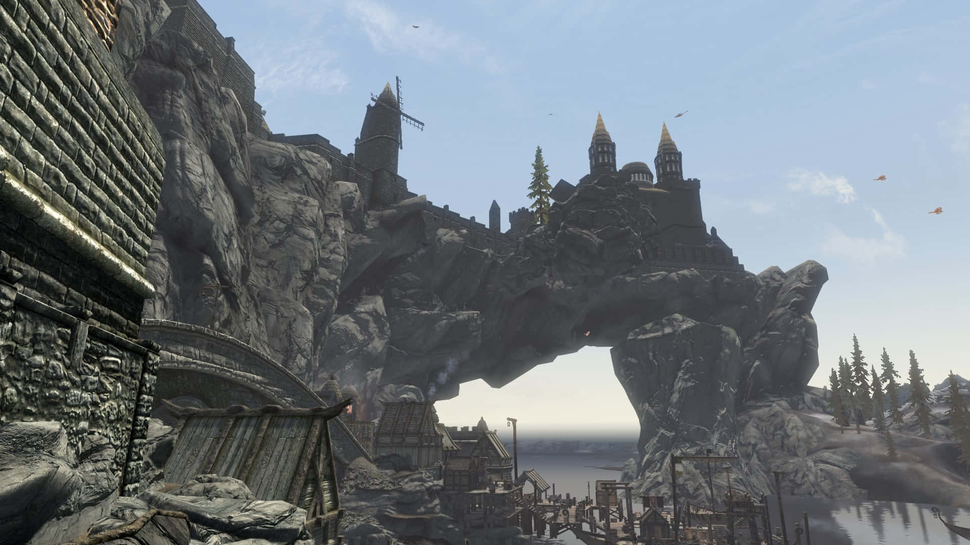 Skyrim, Solitude, castle, Full HD Desktop Wallpaper