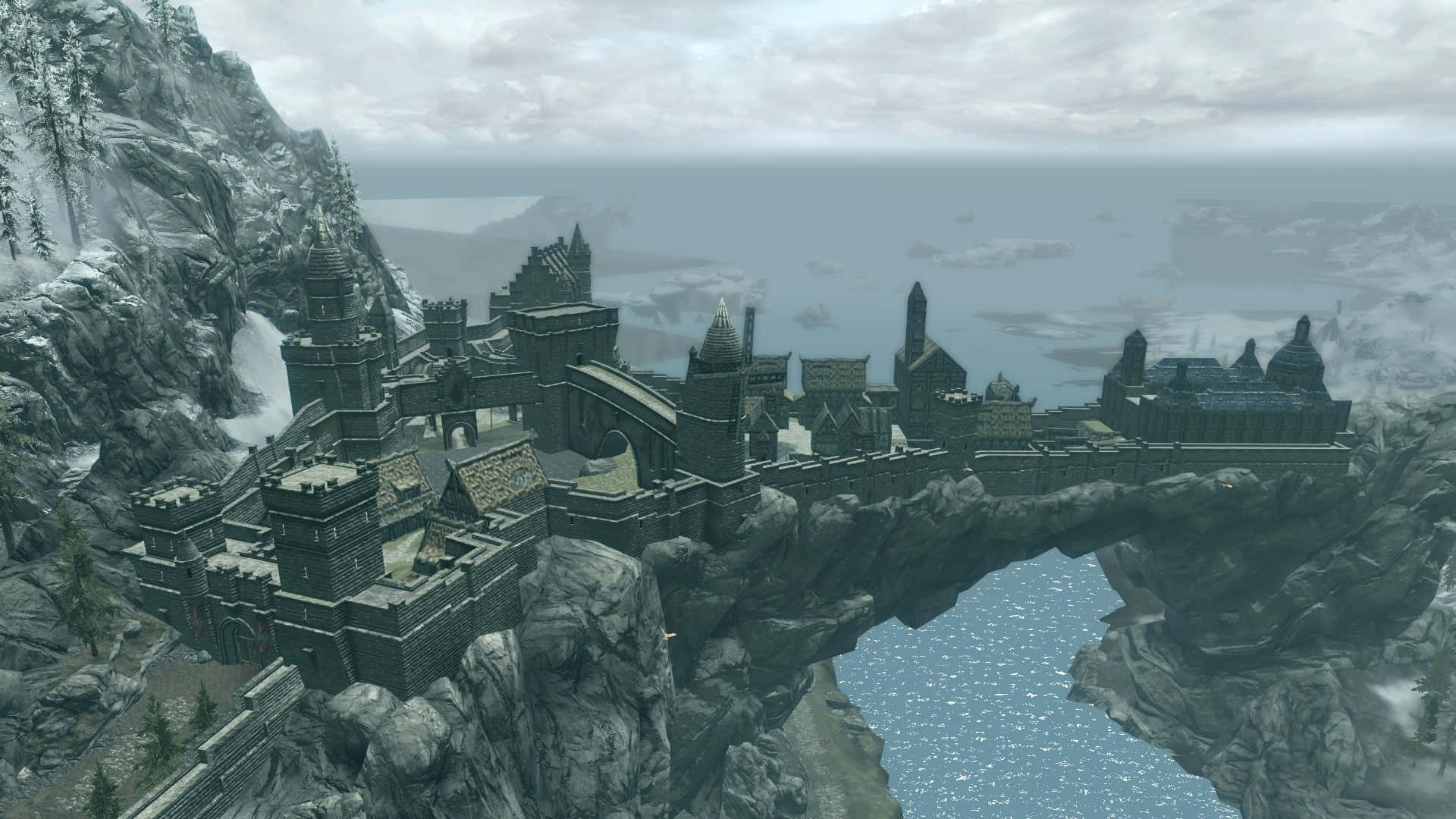 Solitude, Skyrim, medieval castle, Full HD Desktop Wallpaper