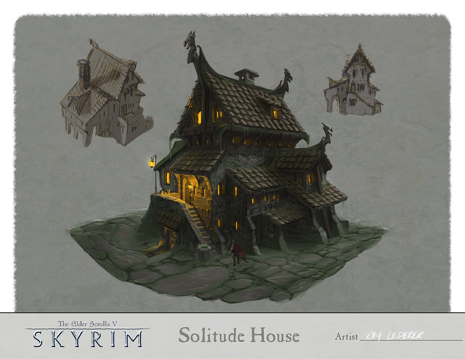 Skyrim Solitude, Solitude, dragon-head roof ornaments, HD Desktop Wallpaper