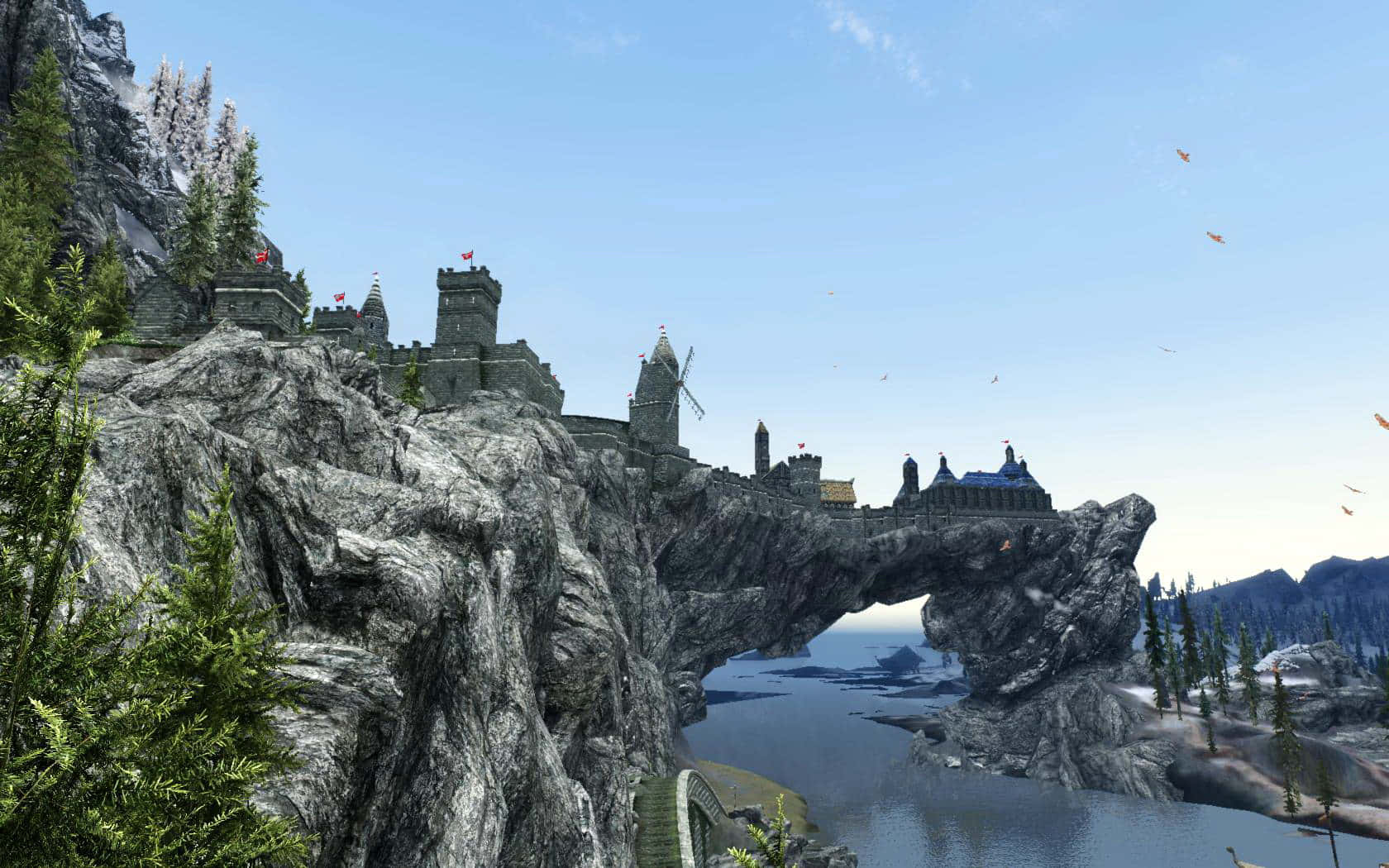 Solitude, Skyrim, castle, HD Desktop Wallpaper