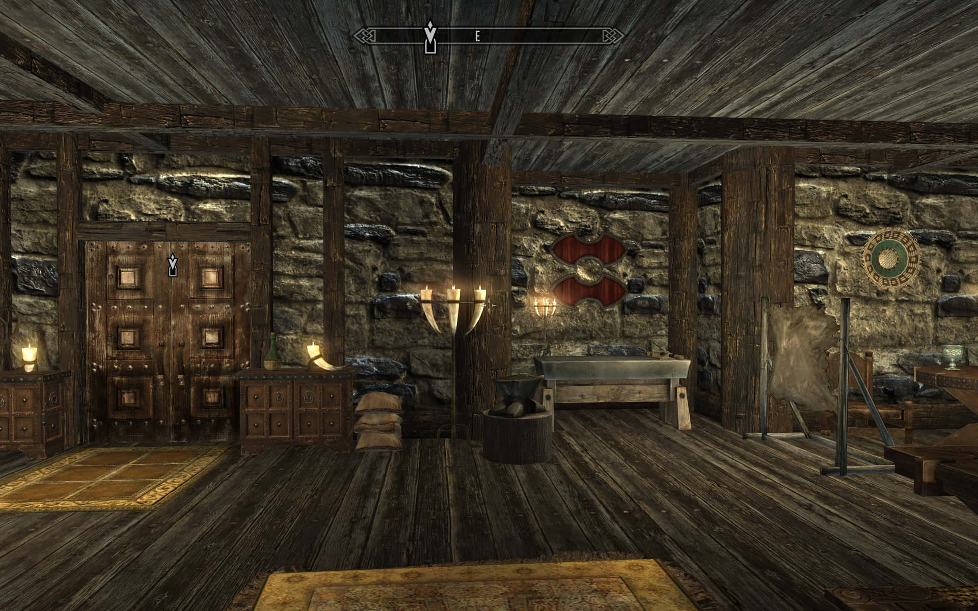 Skyrim, Windhelm, rustic stone, Full HD Desktop Wallpaper