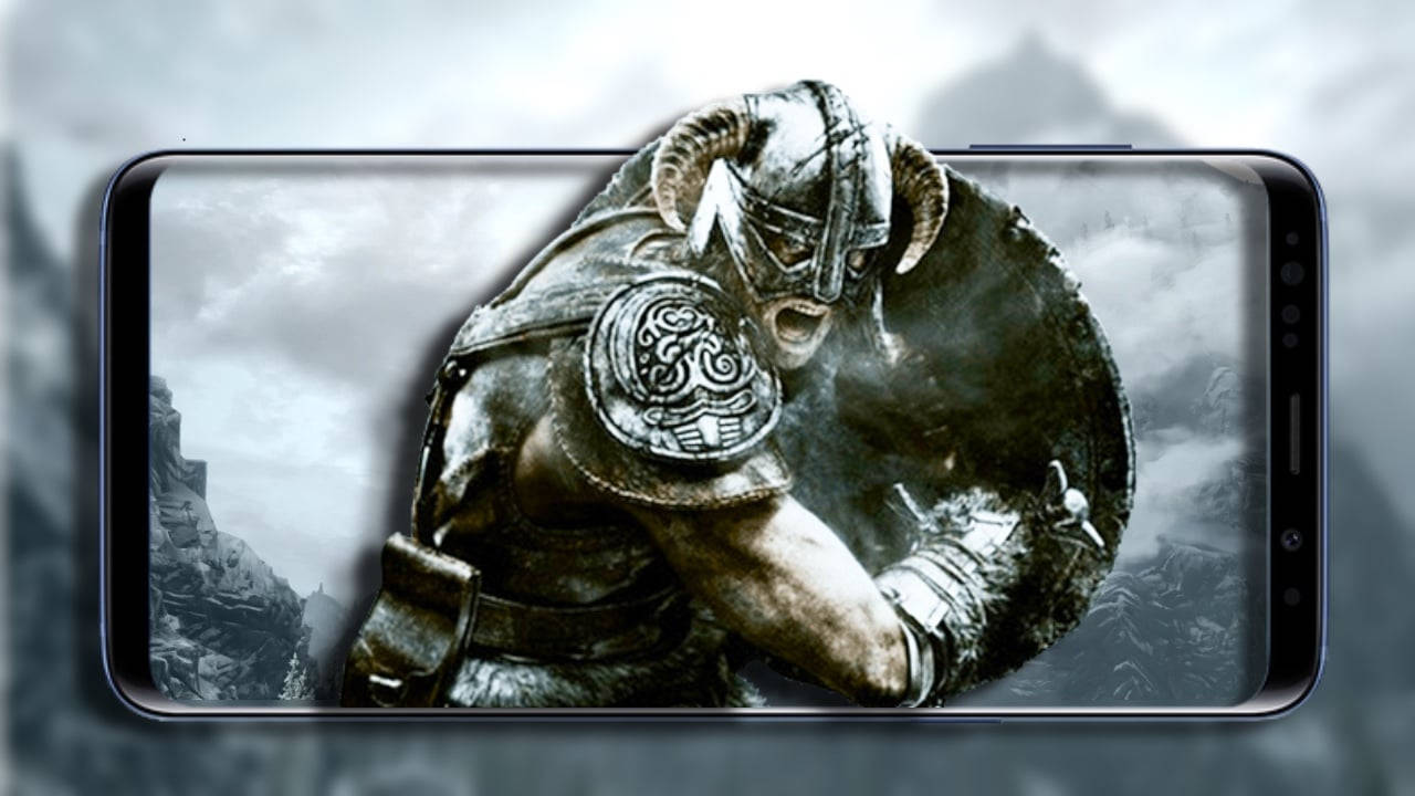Skyrim, horned helmet, armor, HD Desktop Wallpaper