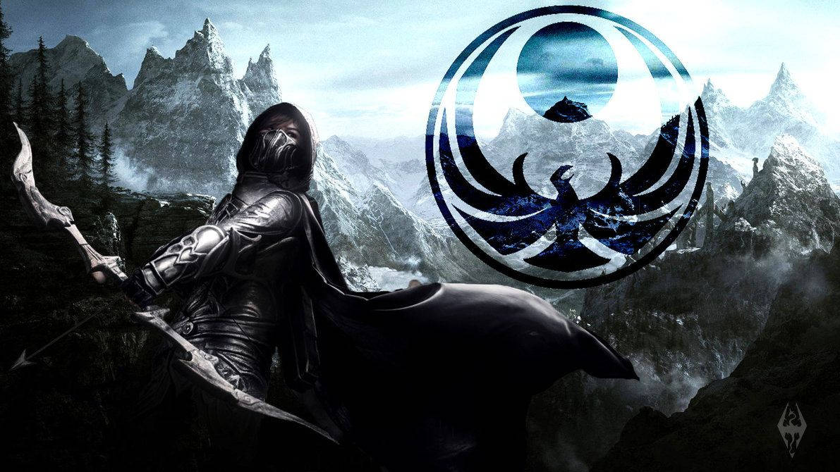 Skyrim, dragon fighter, hooded warrior, SD Desktop Wallpaper