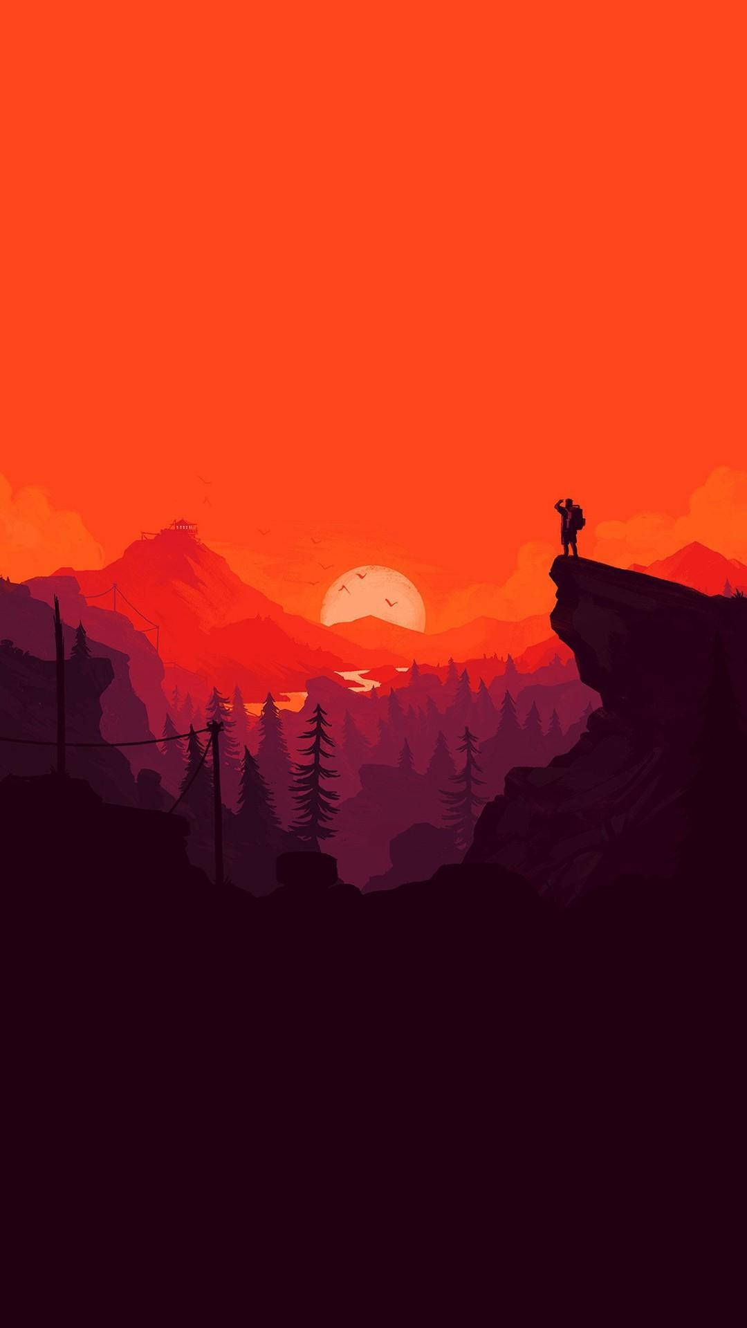 Skyrim, iPhone, red sunset, Full HD Phone Wallpaper