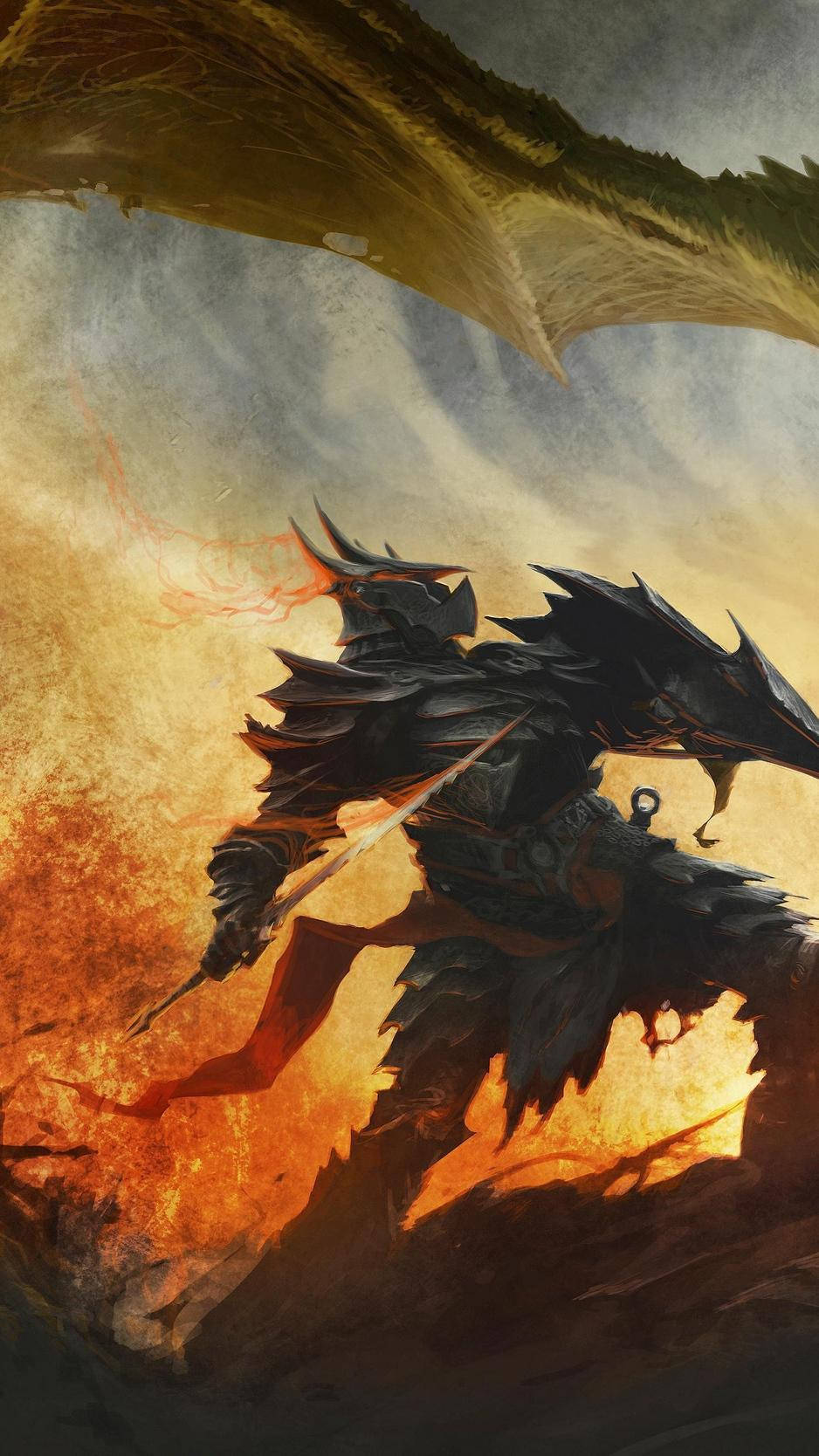 Skyrim, iPhone, armored warrior, HD Phone Wallpaper