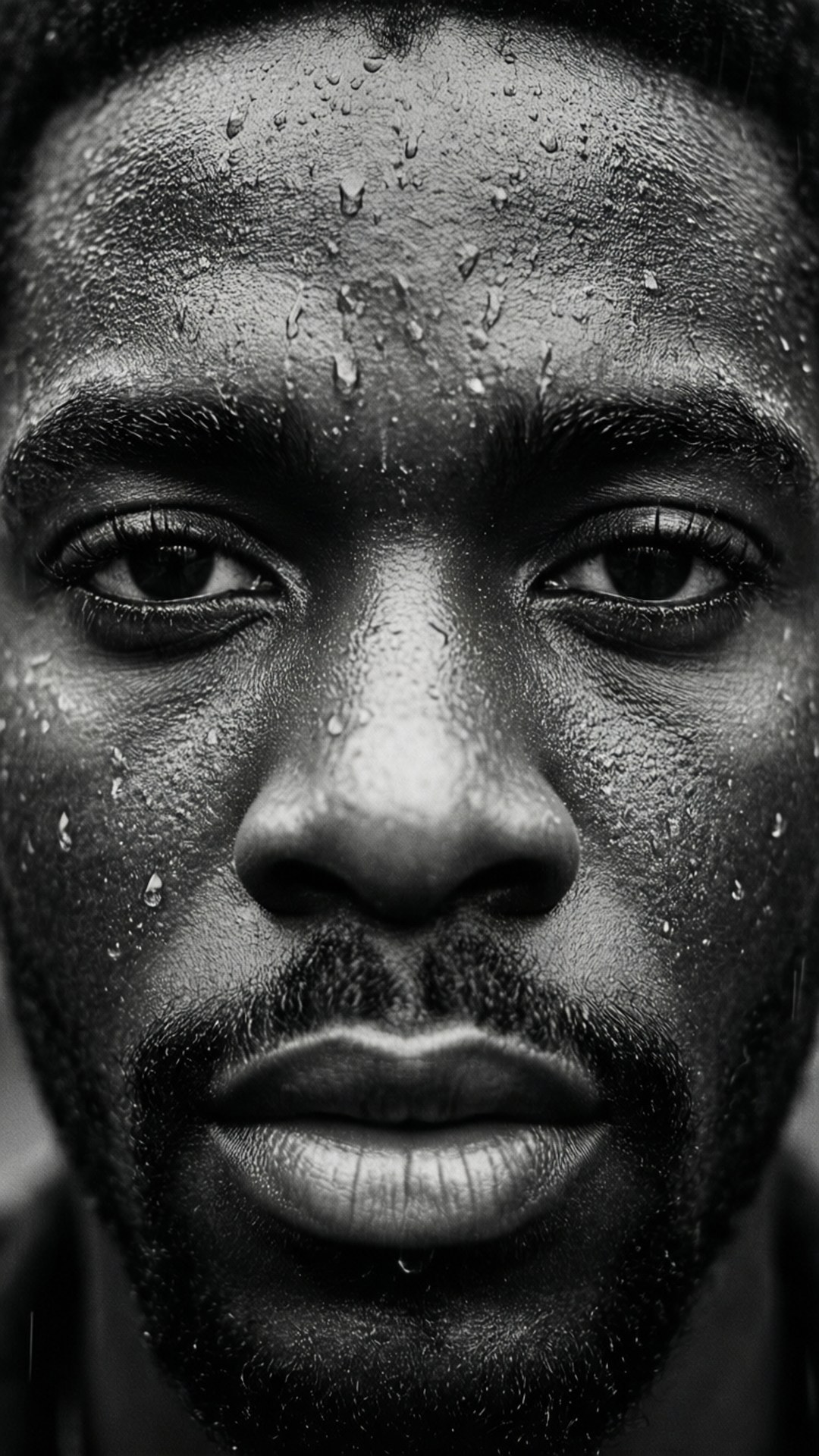 Skyy Moore, rain, black and white, Full HD Phone Wallpaper