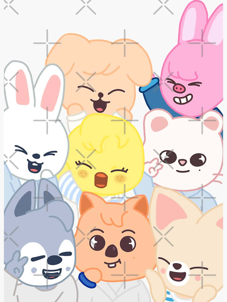 Skzoo, characters, happy moments, SD Phone Wallpaper