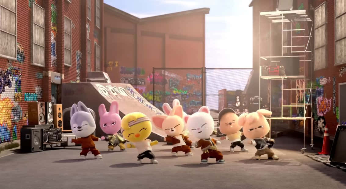 Skzoo, characters, dance battle, SD Desktop Wallpaper