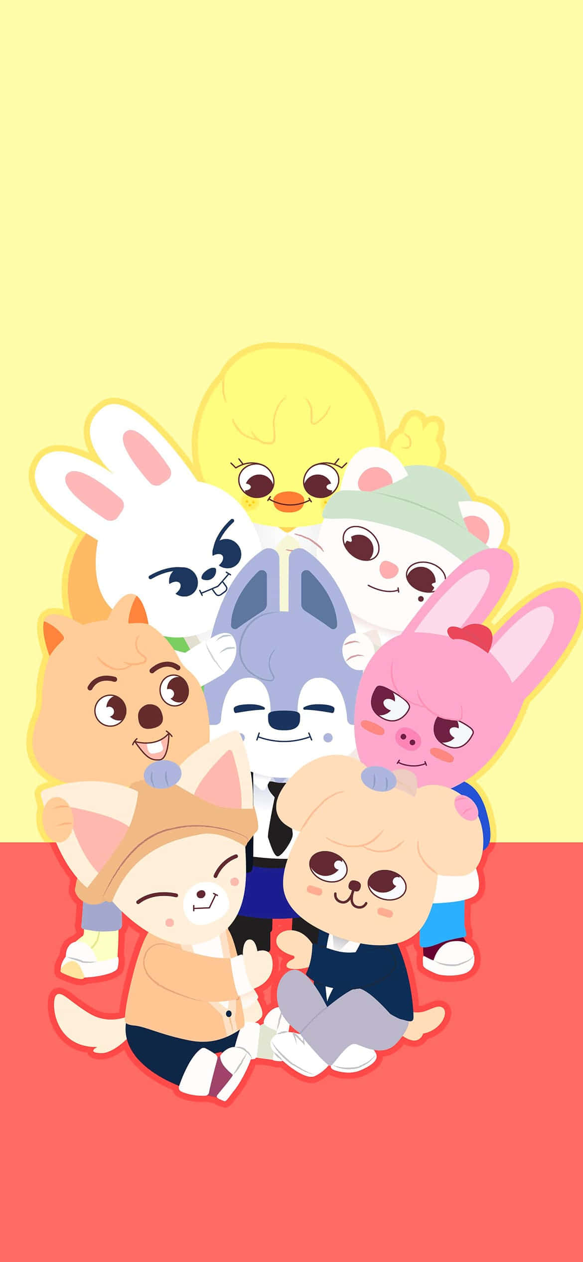 Skzoo, characters, group illustration, Full HD Phone Wallpaper