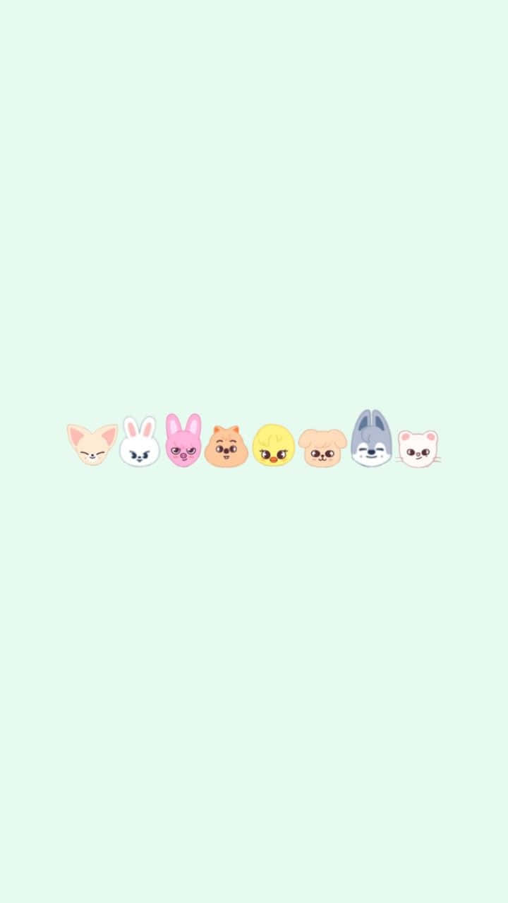 Skzoo, characters lineup, pastel colors, HD Phone Wallpaper