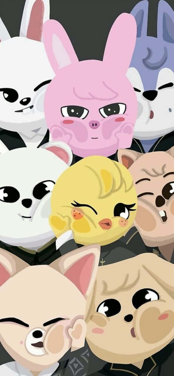 Skzoo, characters, group selfie, HD Phone Wallpaper