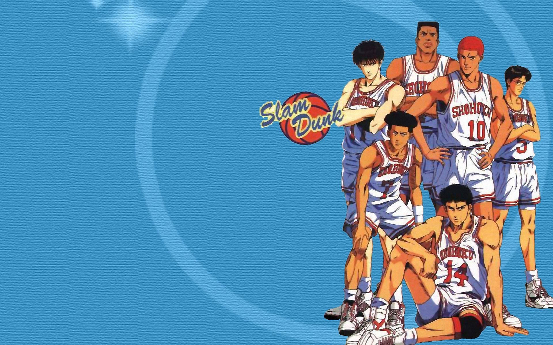 Slam Dunk, Slam Dunk logo, white uniforms, Full HD Desktop Wallpaper