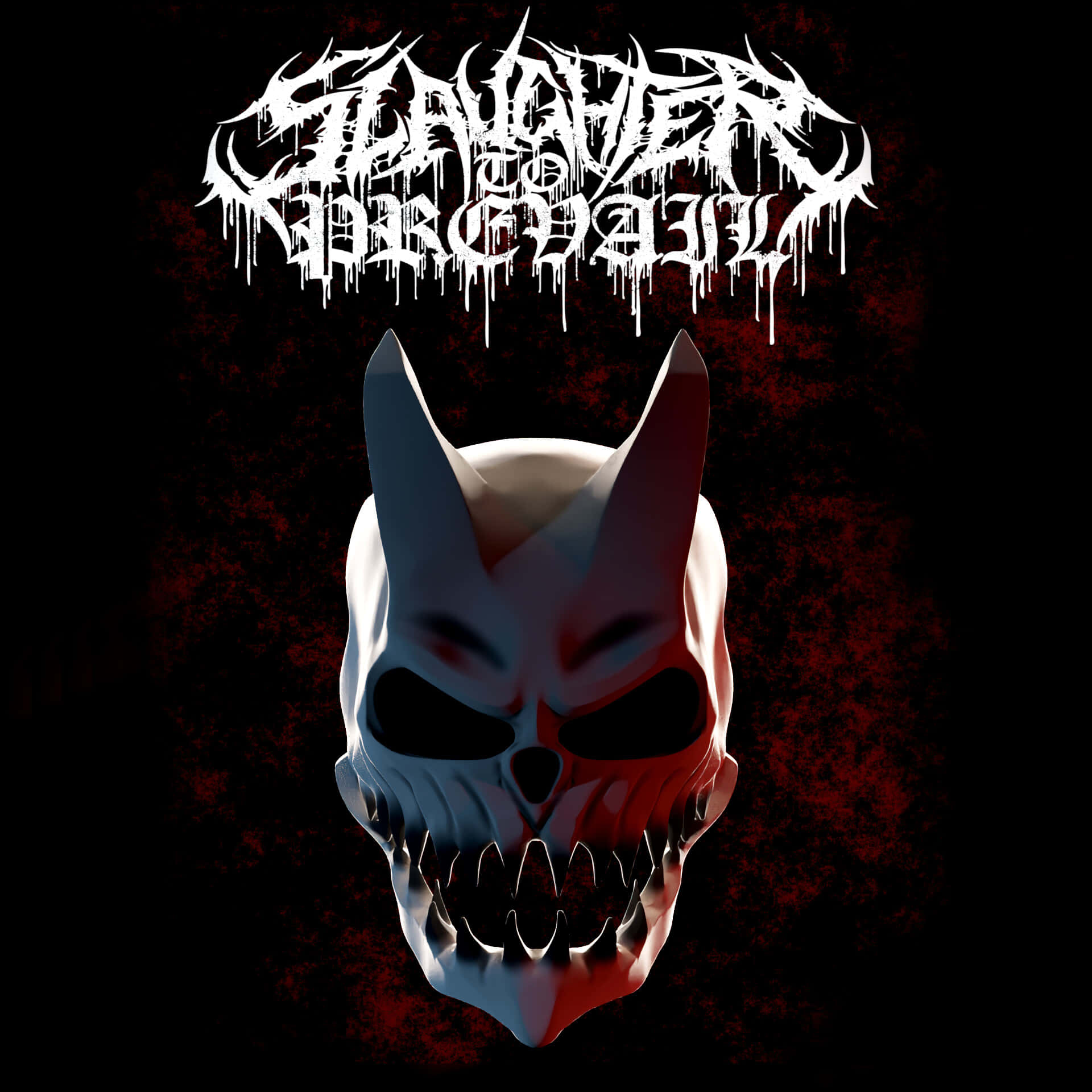 Slaughter To Prevail, demonic mask, 3D devil skull, Full HD Desktop Wallpaper