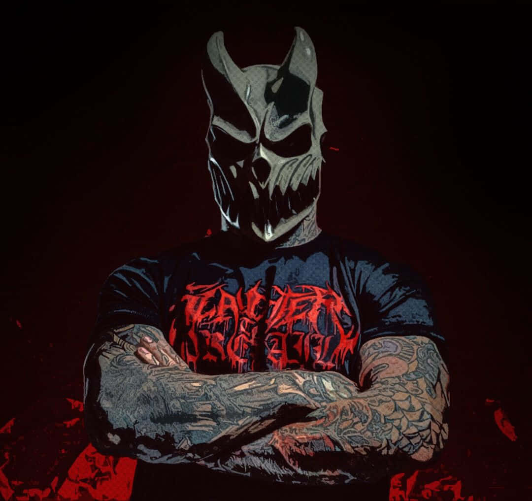 Slaughter To Prevail, demonic skull mask, horns, SD Desktop Wallpaper