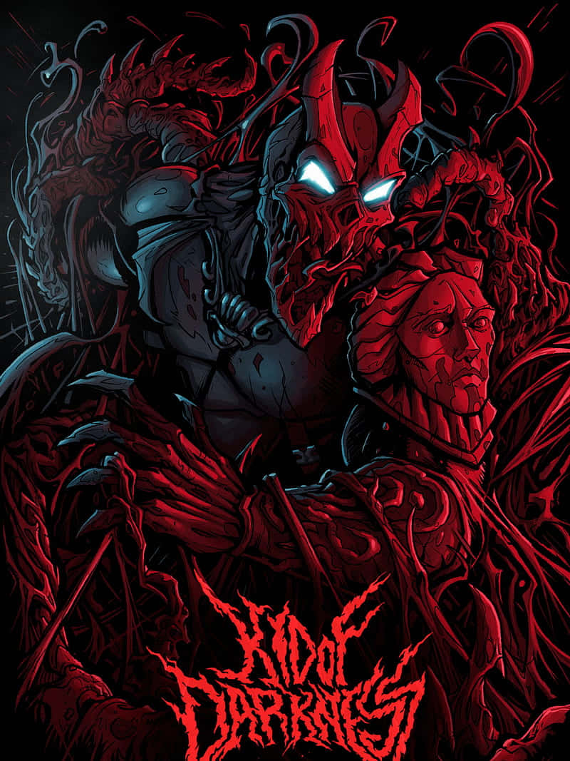 Slaughter To Prevail, demonic figure, glowing eyes, SD Phone Wallpaper