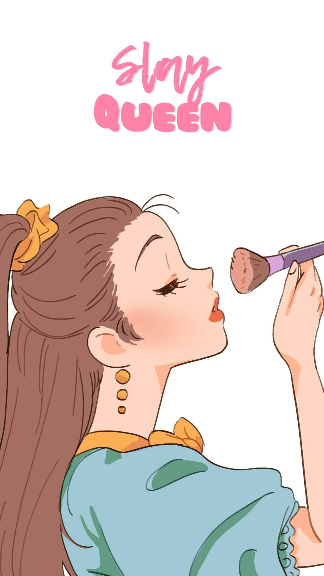 Slay Queen, blush, brush, Full HD Phone Wallpaper
