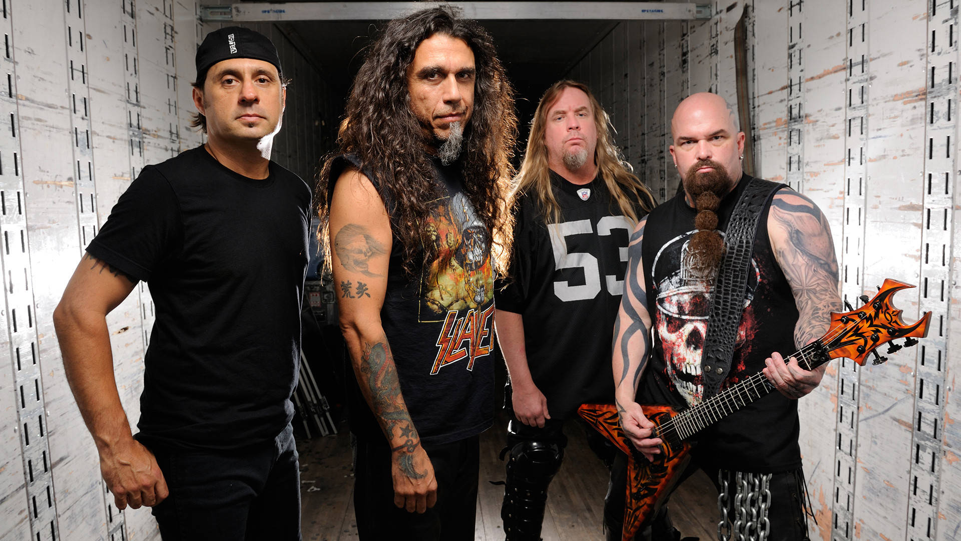 Slayer, metal band, tattoos, Full HD Desktop Wallpaper