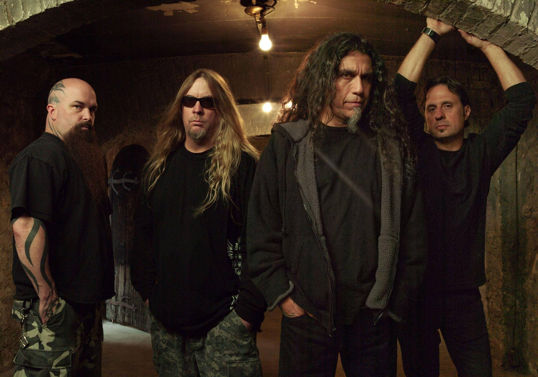 Slayer, metal band, long hair, Full HD Desktop Wallpaper