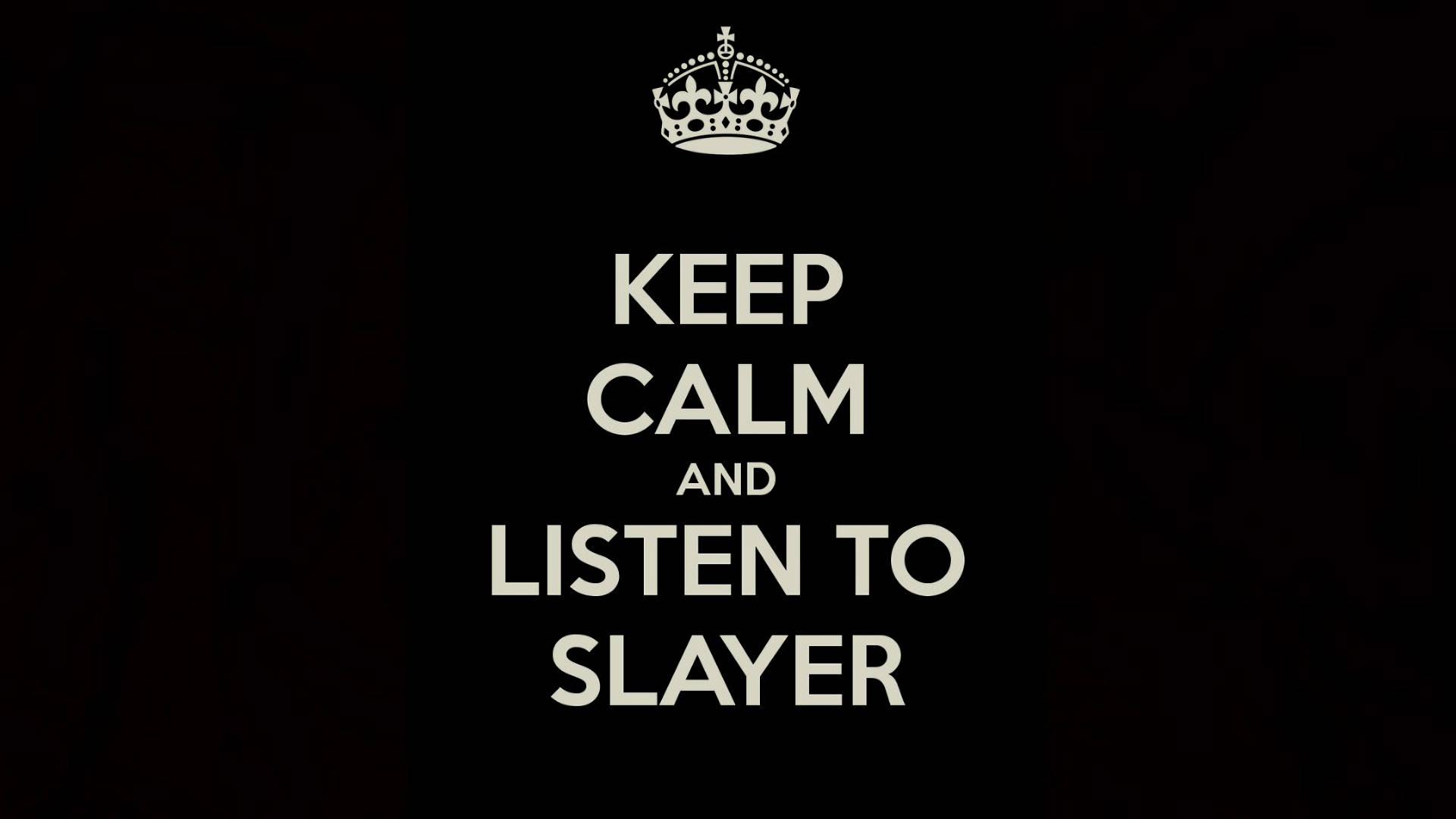 Slayer, black background, white crown, Full HD Desktop Wallpaper