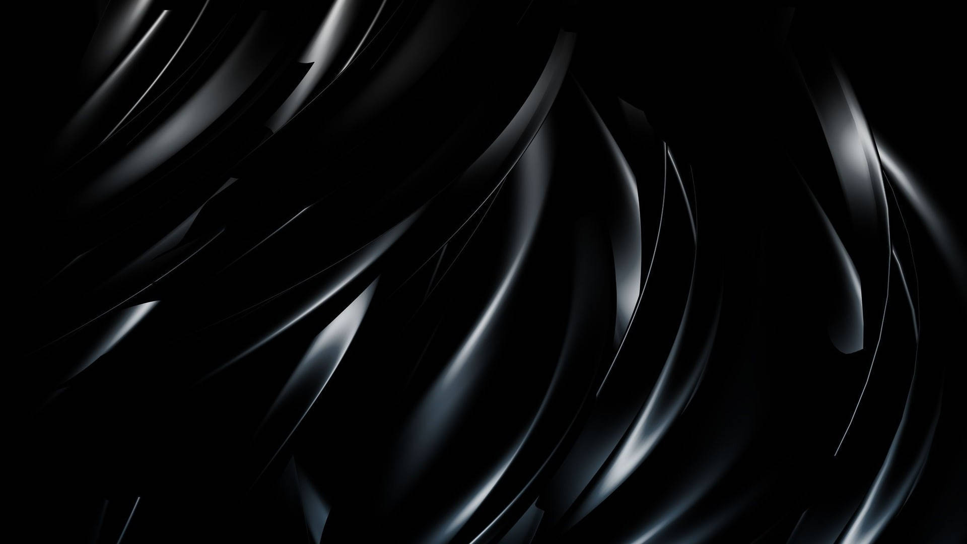 Sleek Waves, black, silver, Full HD Desktop Wallpaper