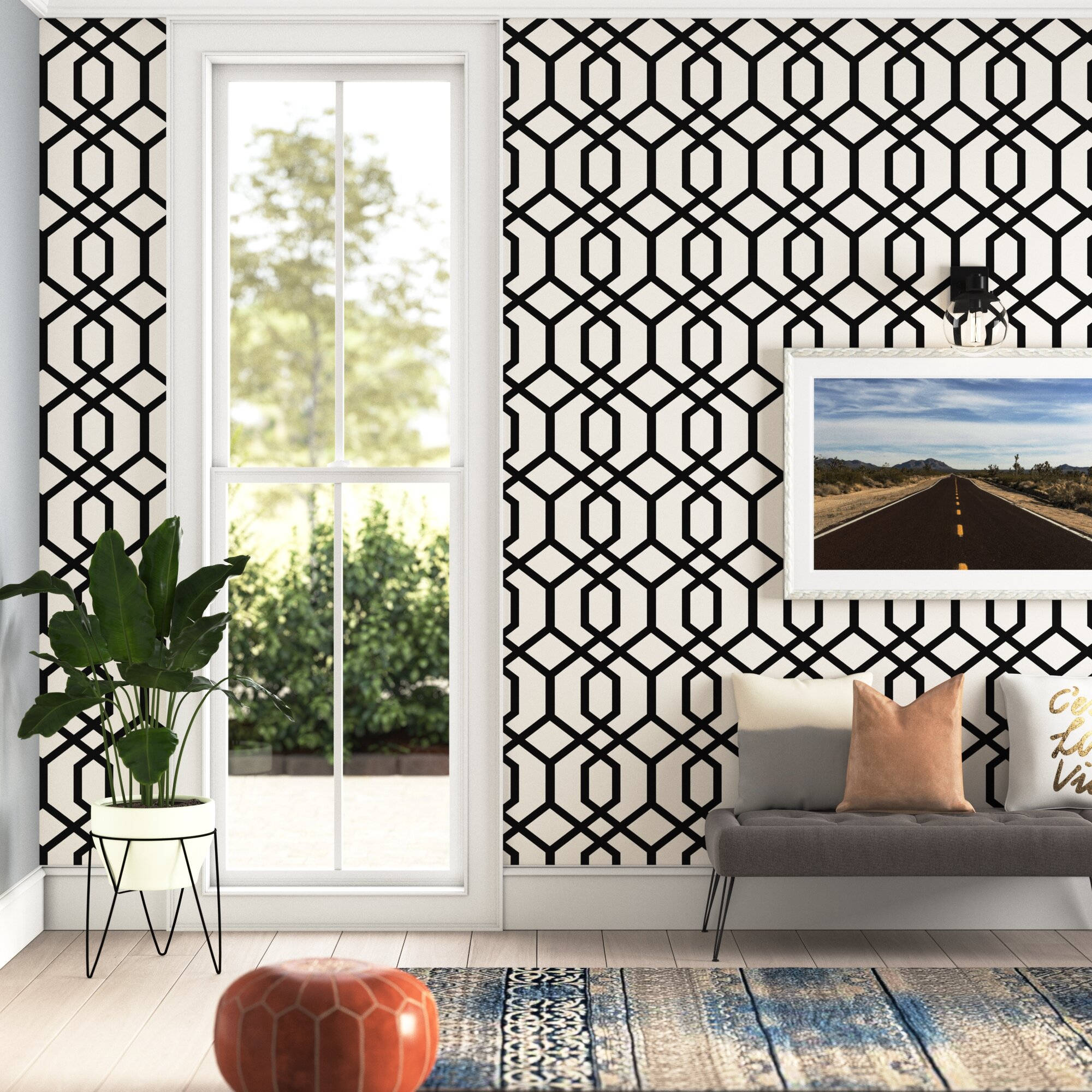 Sleek, 2000 x 2000, black and white geometric wallpaper, Full HD Desktop Wallpaper