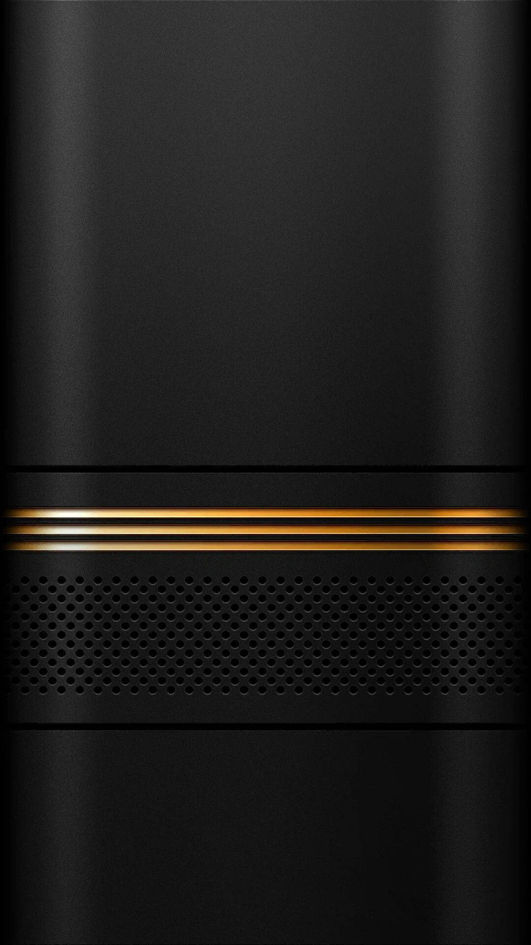 sleek, black, metallic gold stripes, Full HD Phone Wallpaper