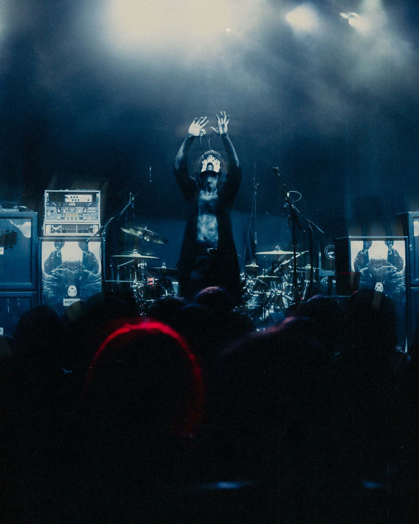 Sleep Token, concert stage, blue smoke, HD Phone Wallpaper