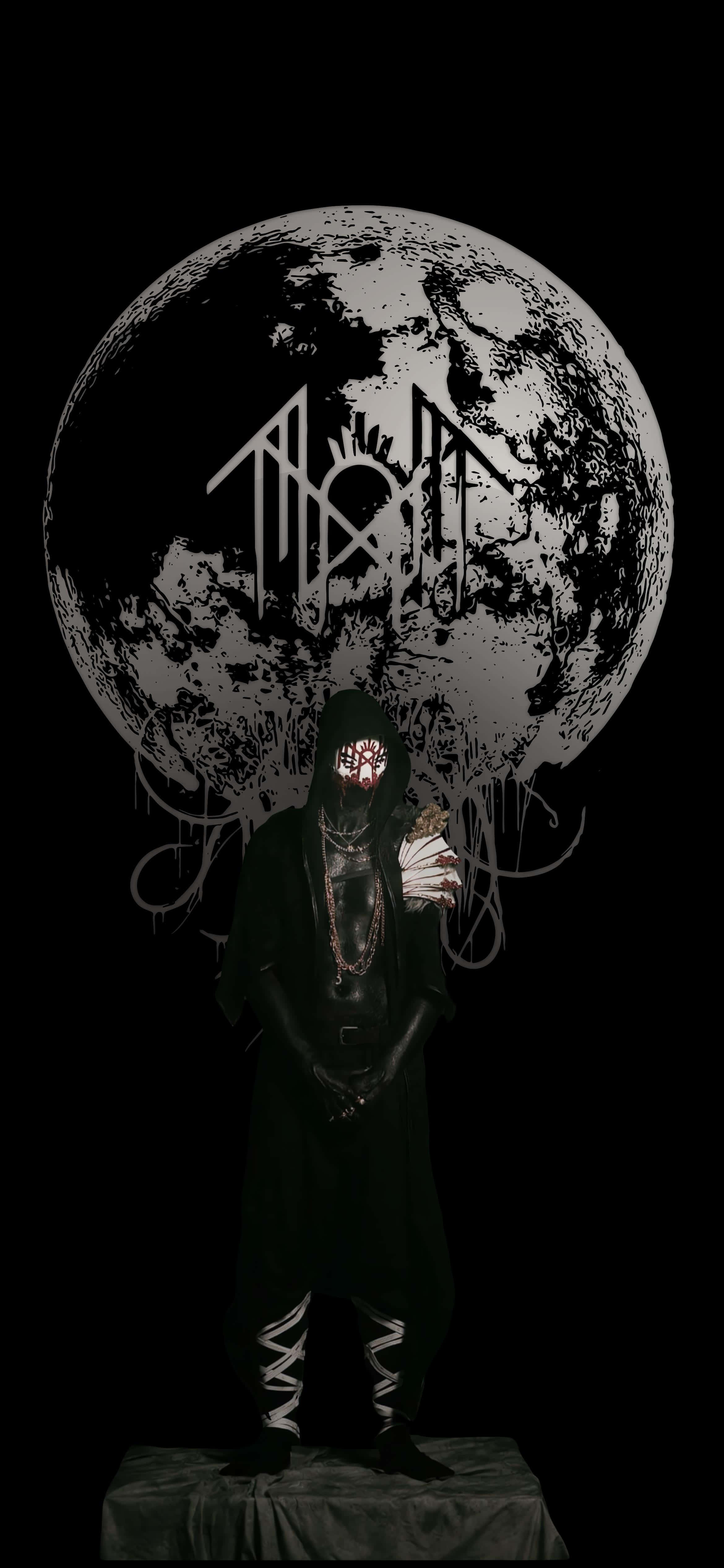 Sleep Token, hooded figure, white face paint, 4K Phone Wallpaper