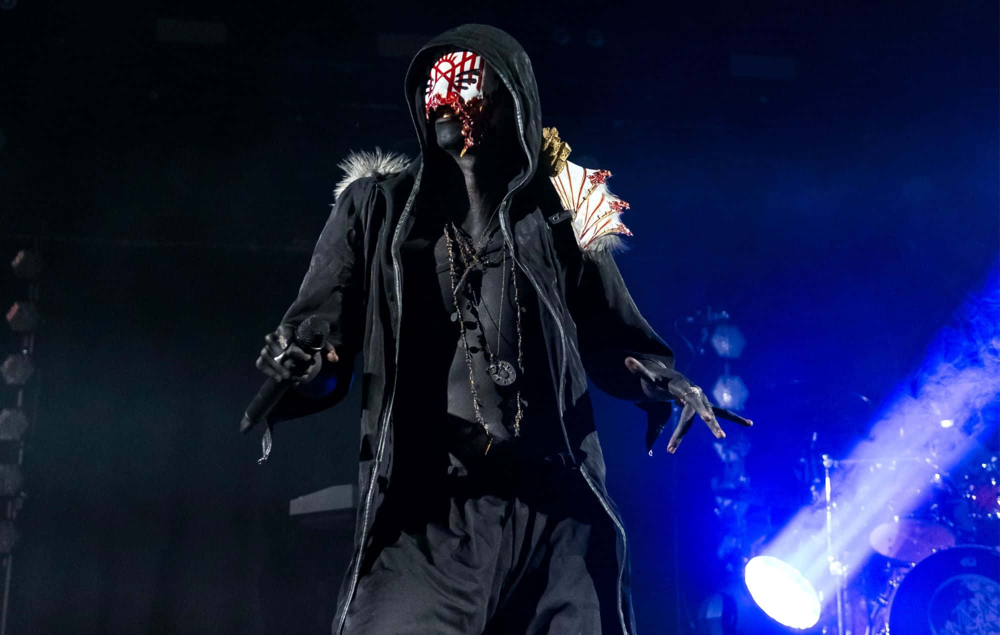 Sleep Token, masked performer, black hooded outfit, Full HD Desktop Wallpaper