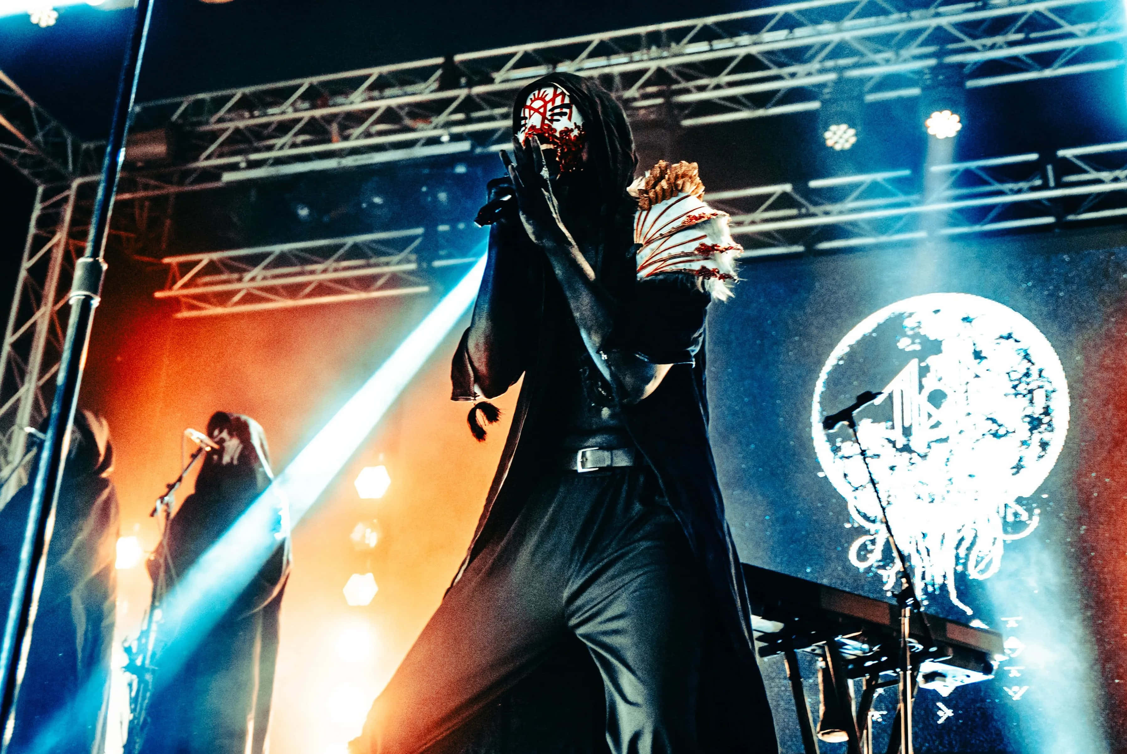 Sleep Token, masked performer, black, 2K Desktop Wallpaper