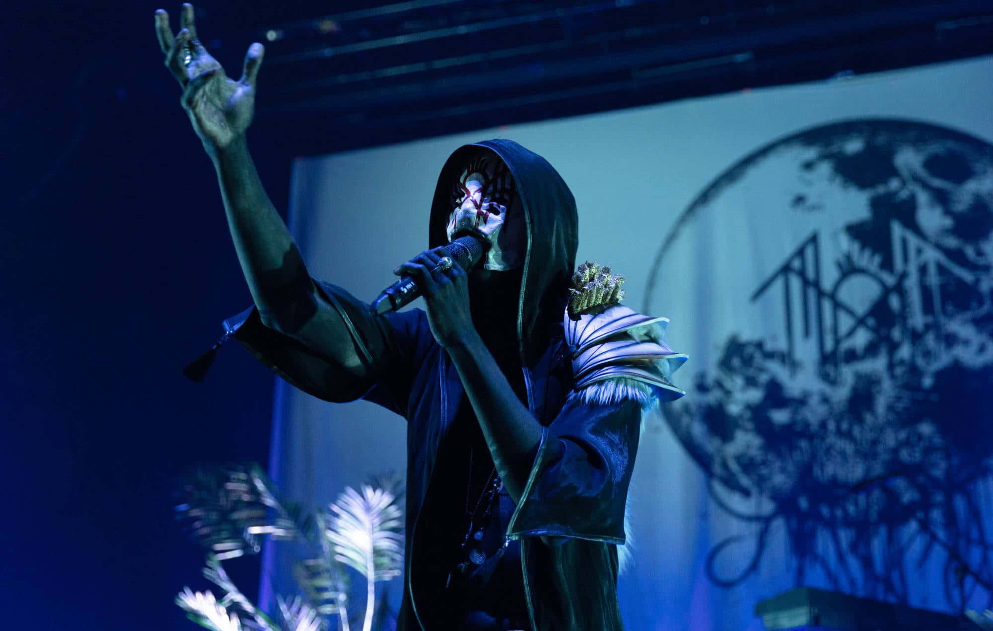 Sleep Token, hooded performer, painted face, Full HD Desktop Wallpaper