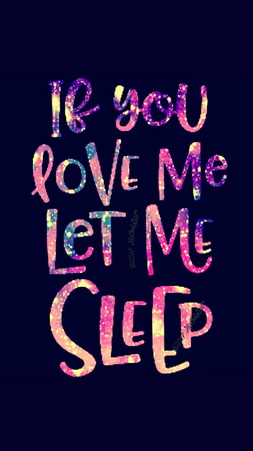 Love Sleep Quote, glittery text, dark navy background, HD Phone Wallpaper