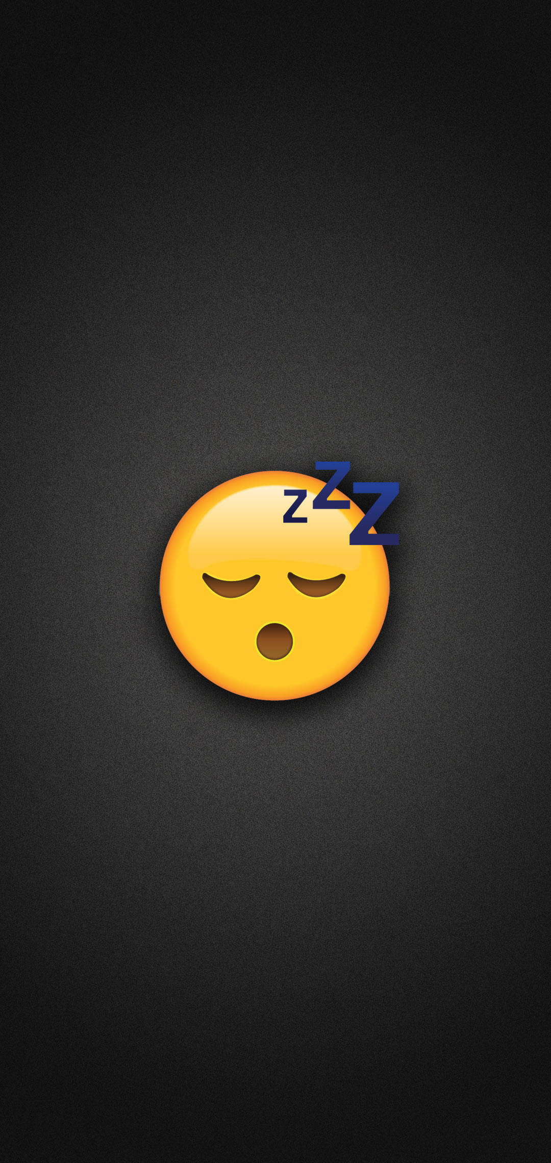 sleep emoji, yellow, blue zzz's, Full HD Phone Wallpaper