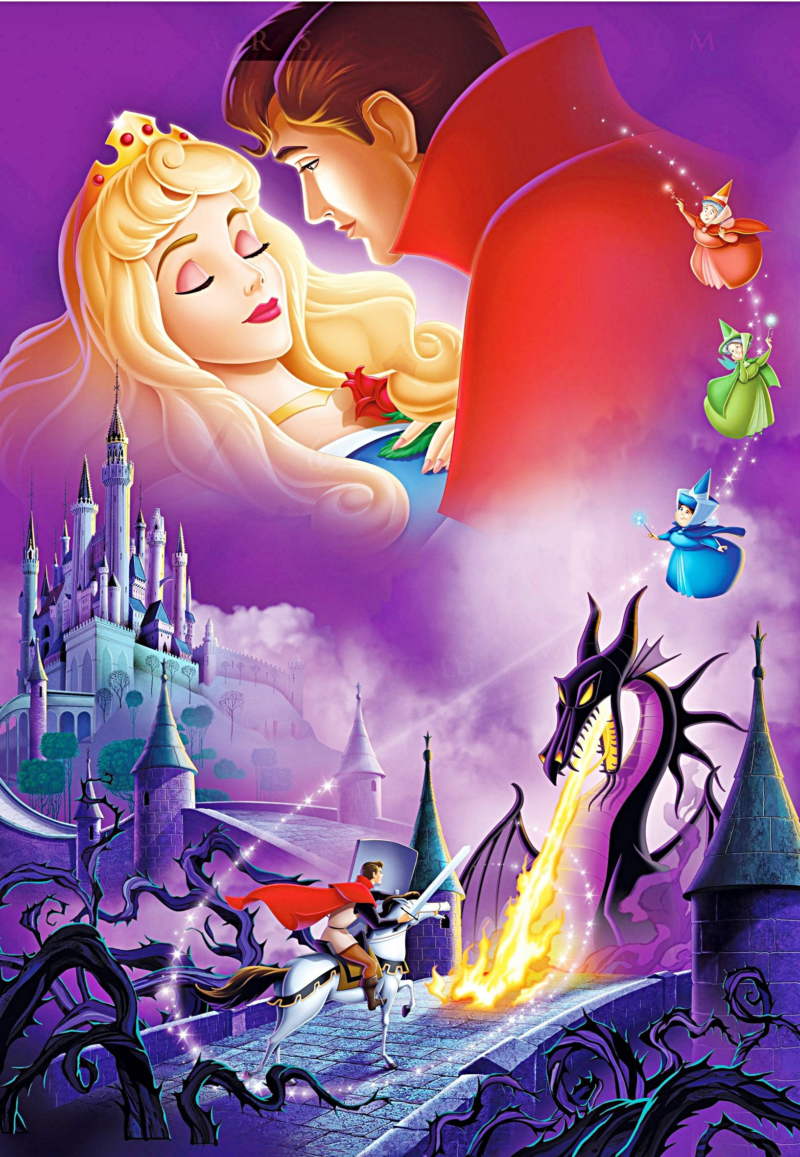Sleeping Beauty, princess, castle, Full HD Phone Wallpaper