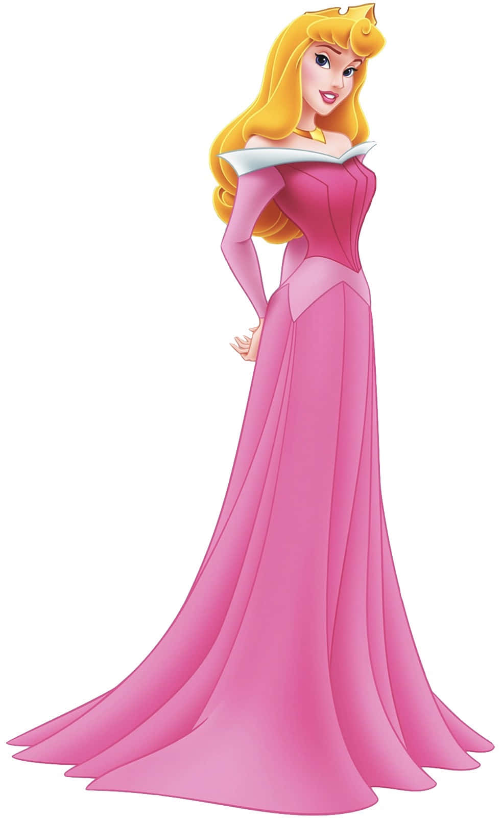 Aurora, pink gown, golden hair, HD Phone Wallpaper