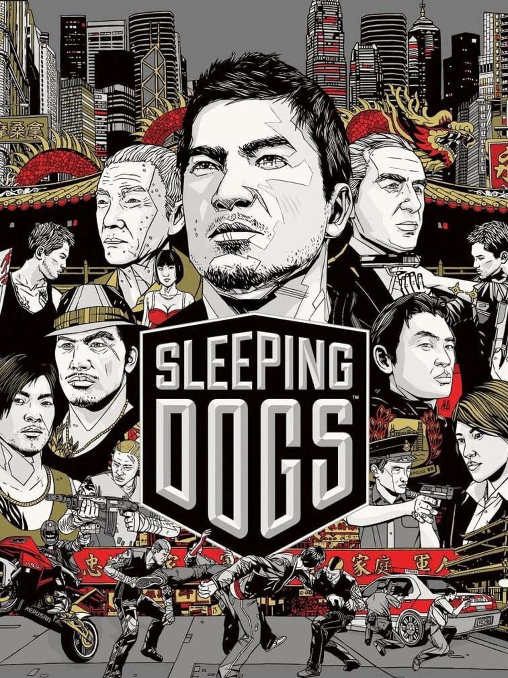 Sleeping Dogs 2, stylized comic book poster, central man, Full HD Phone Wallpaper