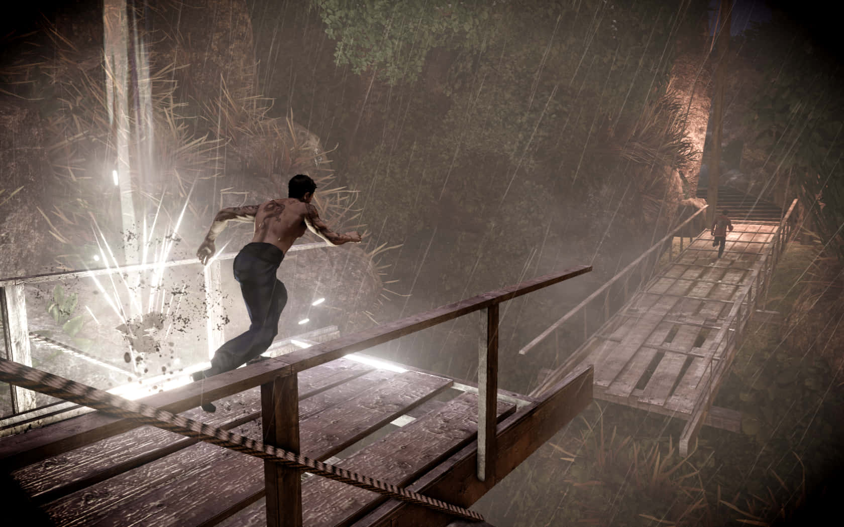 Sleeping Dogs 2, bridge, rain-slicked wooden bridge, HD Desktop Wallpaper