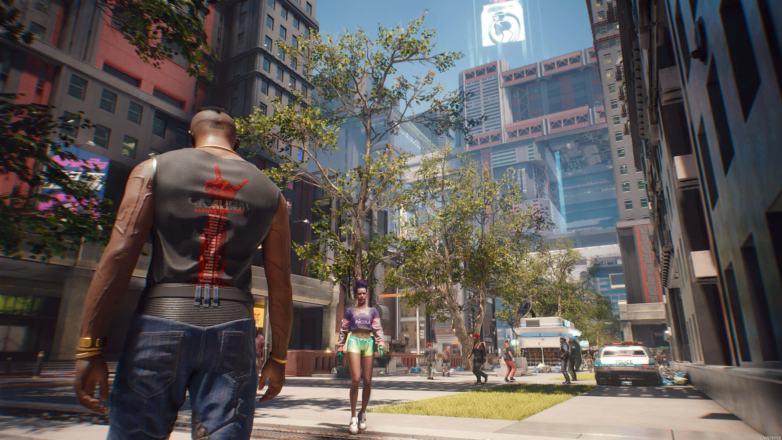 Sleeping Dogs 2, futuristic city, sunlit, 2K Desktop Wallpaper