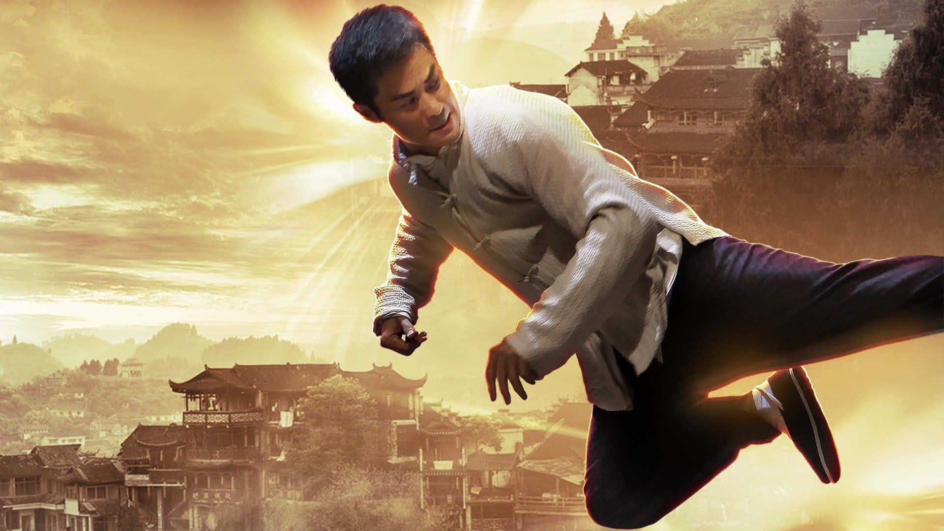 Sleeping Dogs 2, golden sunset, martial artist, Full HD Desktop Wallpaper