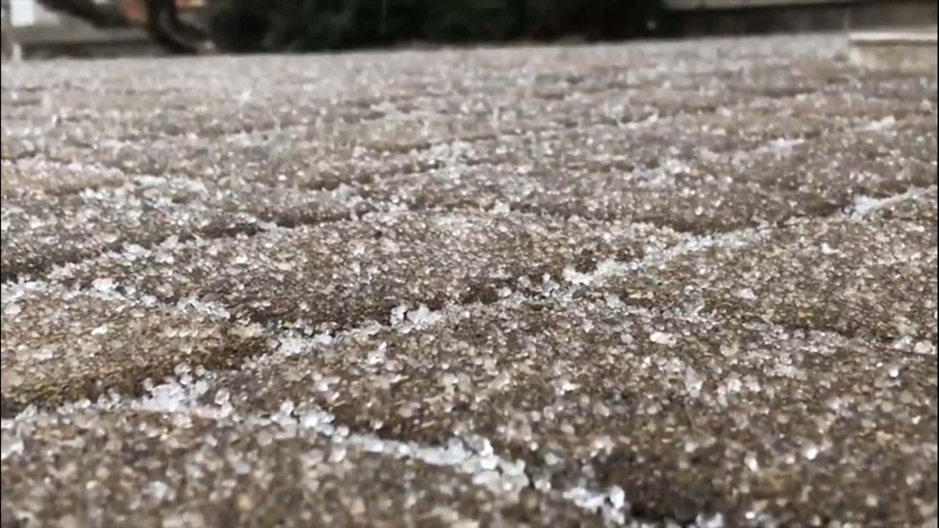 Sleet, brick road, frost crystals, Full HD Desktop Wallpaper