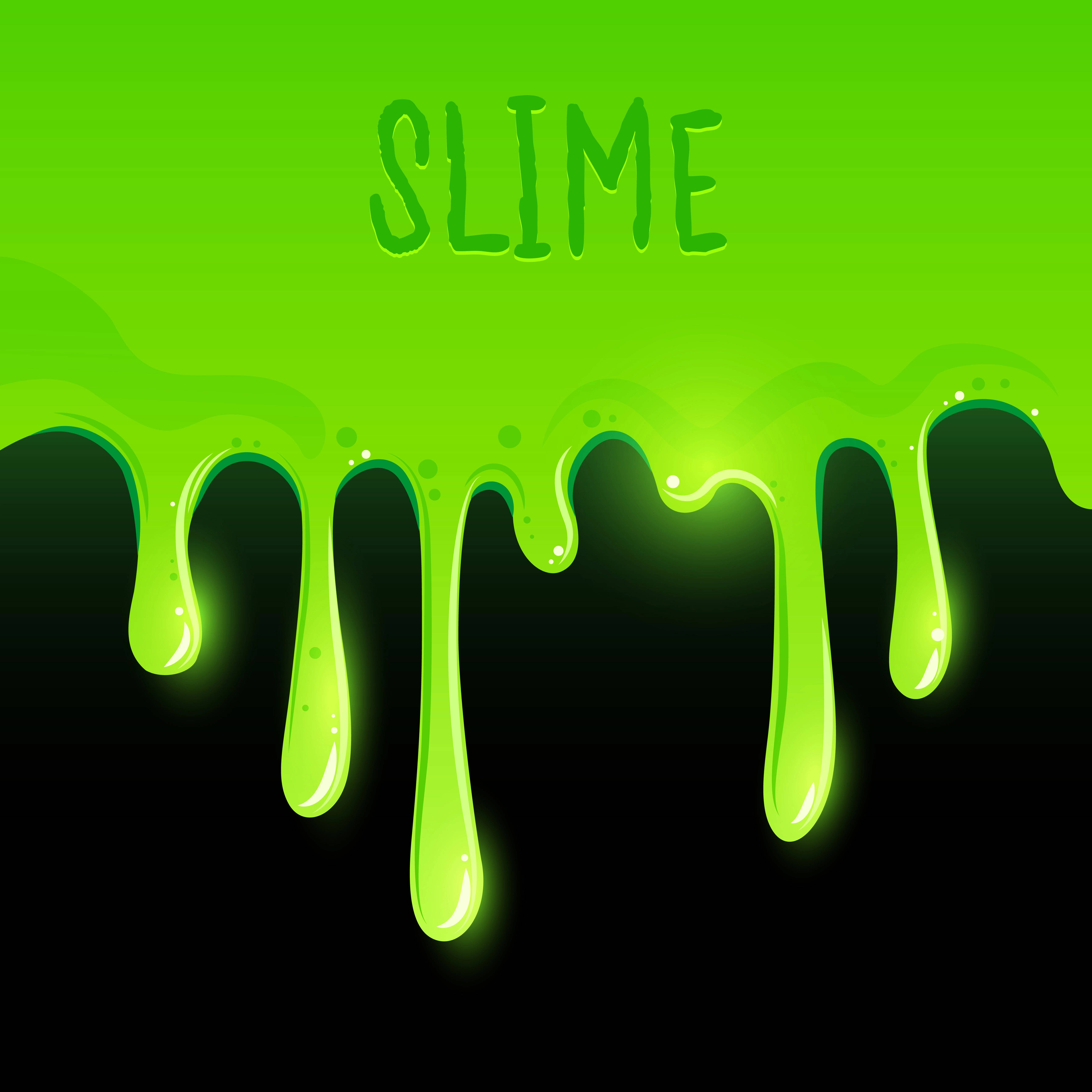 black drippy slime, glowing green slime, black background, 5K Desktop Wallpaper