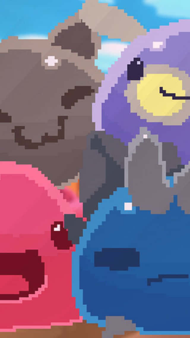Slime Rancher, blue sky, pixelated, SD Phone Wallpaper