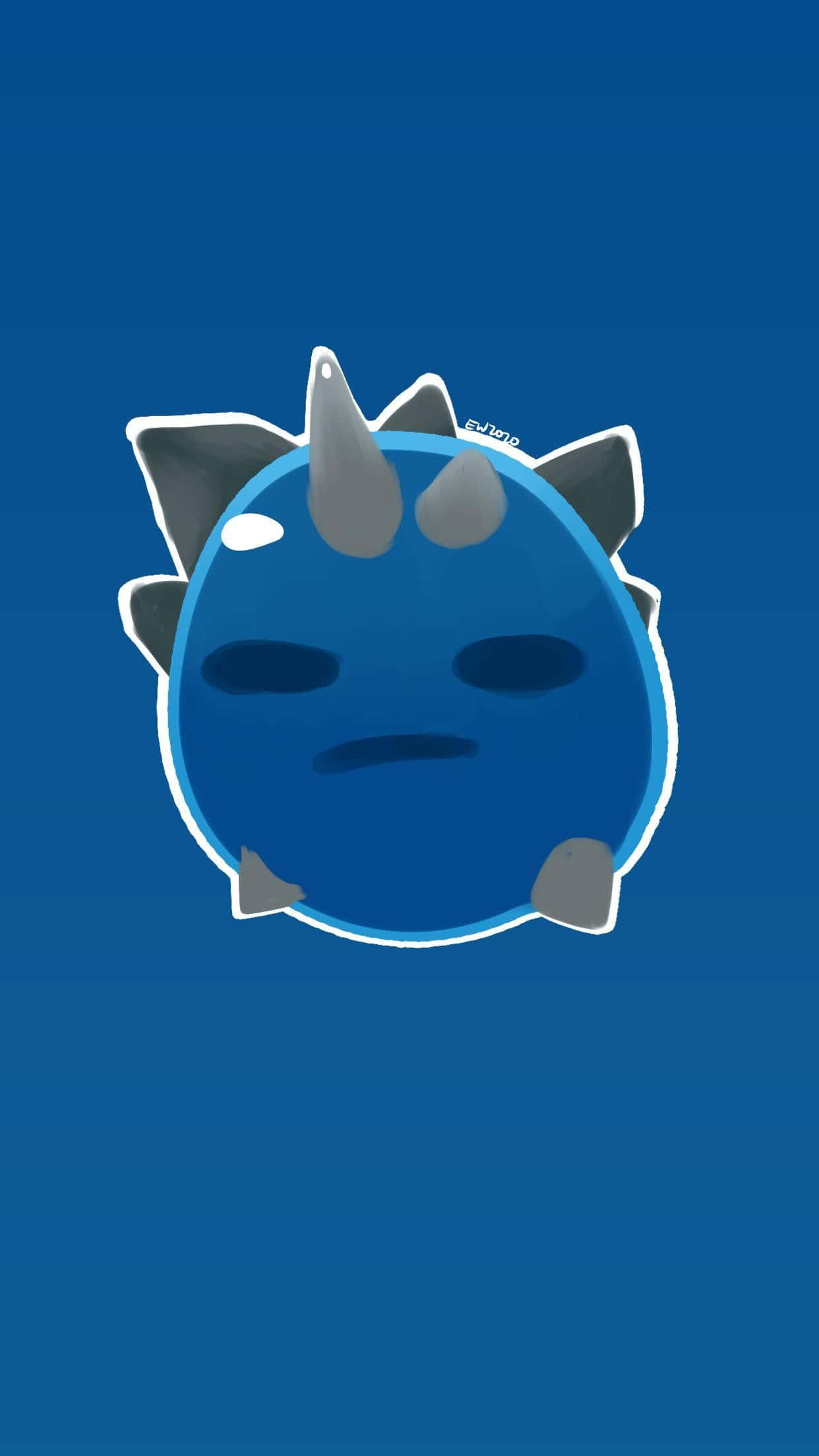 Slime Rancher, blue dinosaur, black head, Full HD Phone Wallpaper